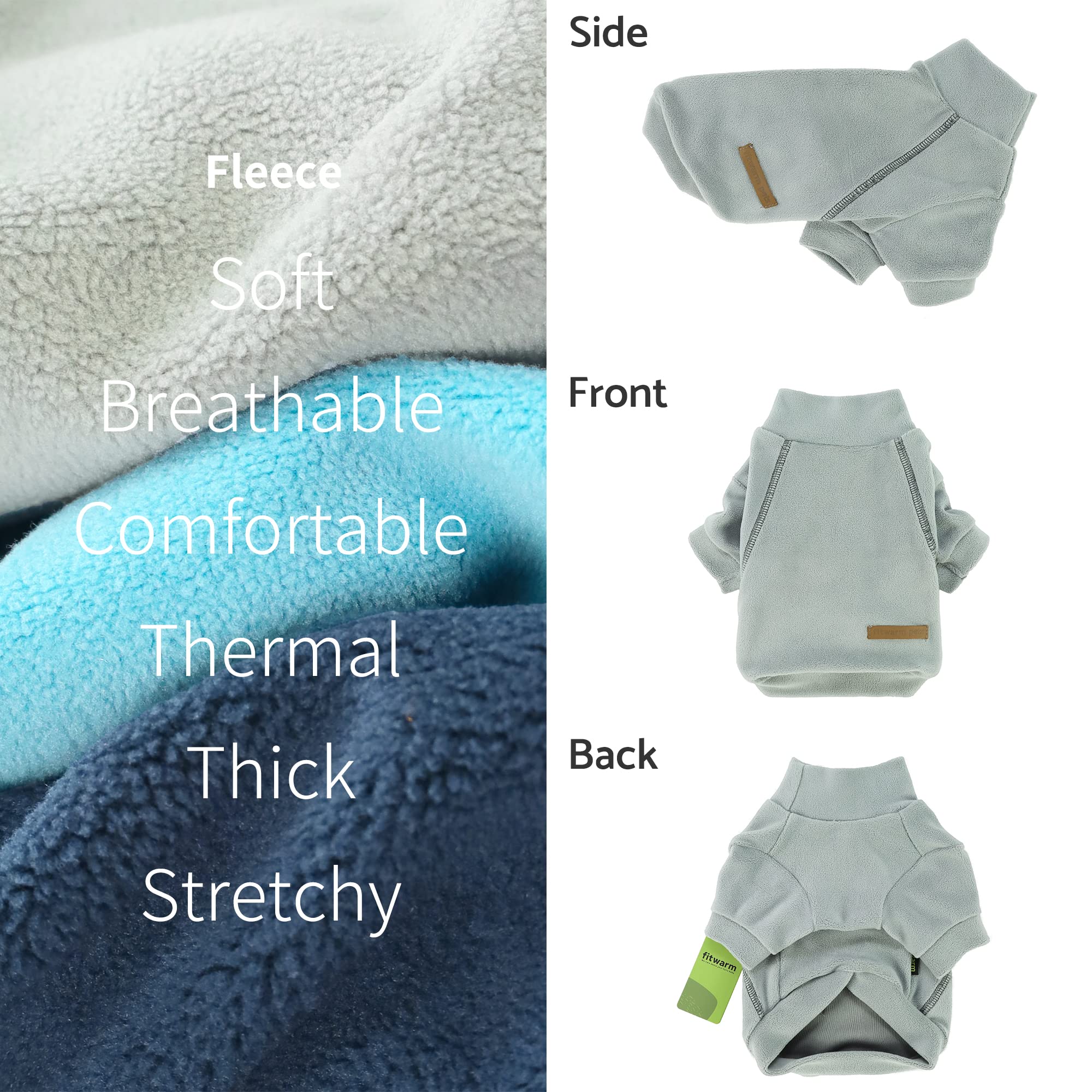 Fitwarm fleece sweater shown from the back.