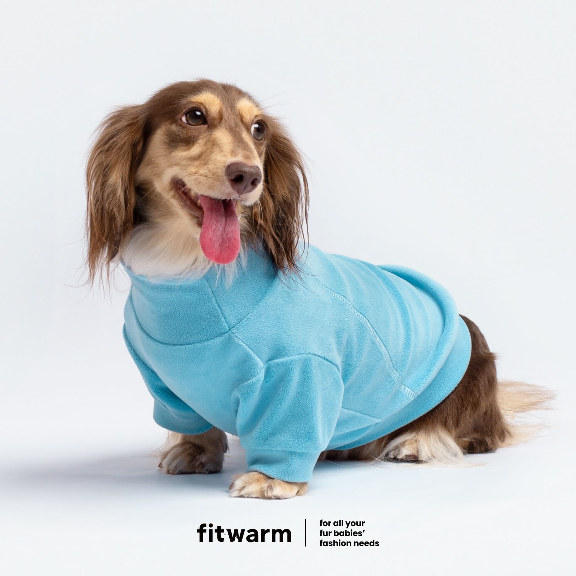 Fitwarm fleece sweater shown from the front with its classic pullover shape.