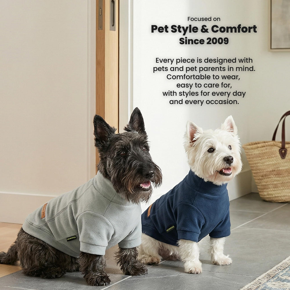 Fitwarm fleece sweater shown from the side to display its overall shape.