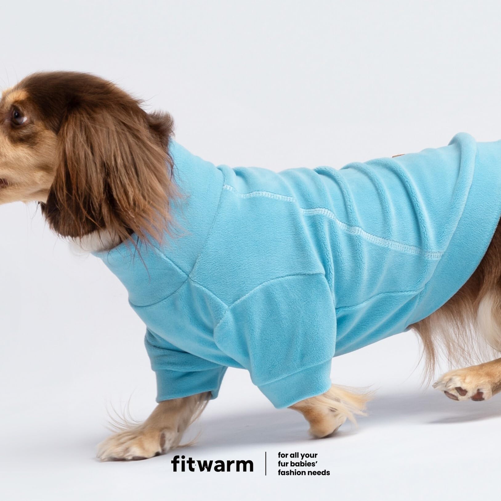 Fitwarm fleece sweater close-up highlighting the turtleneck collar.