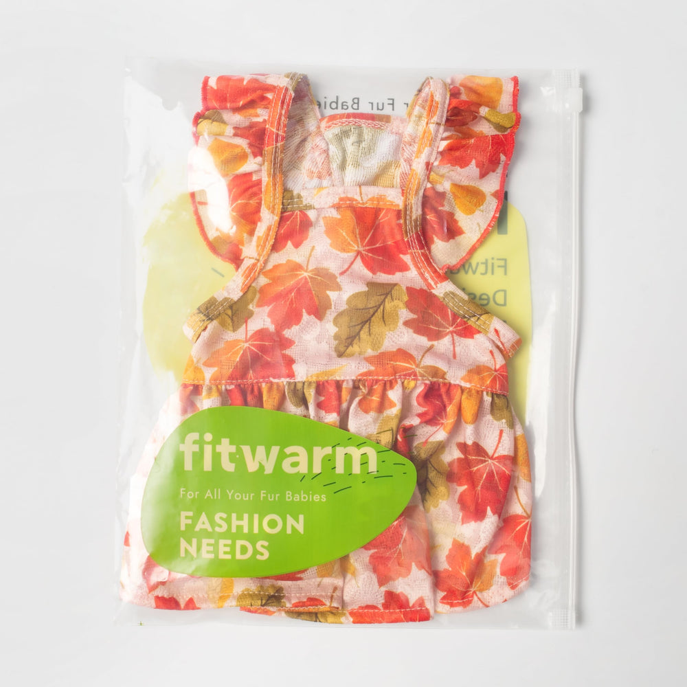 Fitwarm Maple Dog Dress shown from the back.
