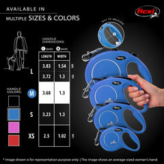 FLEXI Classic Cord retractable dog leash being used on a dog walk.