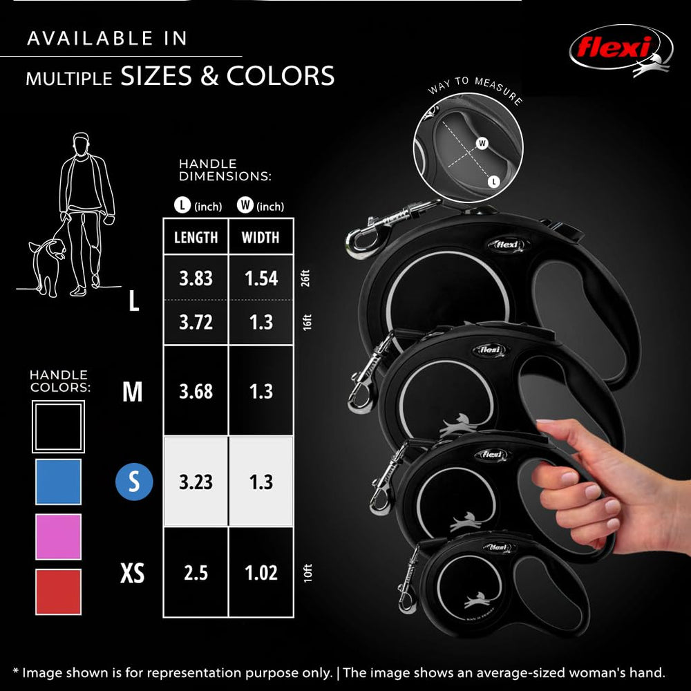 FLEXI Classic Tape retractable dog leash close-up showing its handle.