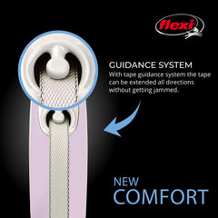 FLEXI Comfort Tape retractable dog leash shown from the handle side.