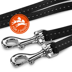 FLEXI Classic Double Cord retractable dog leash with the brake control in close view.