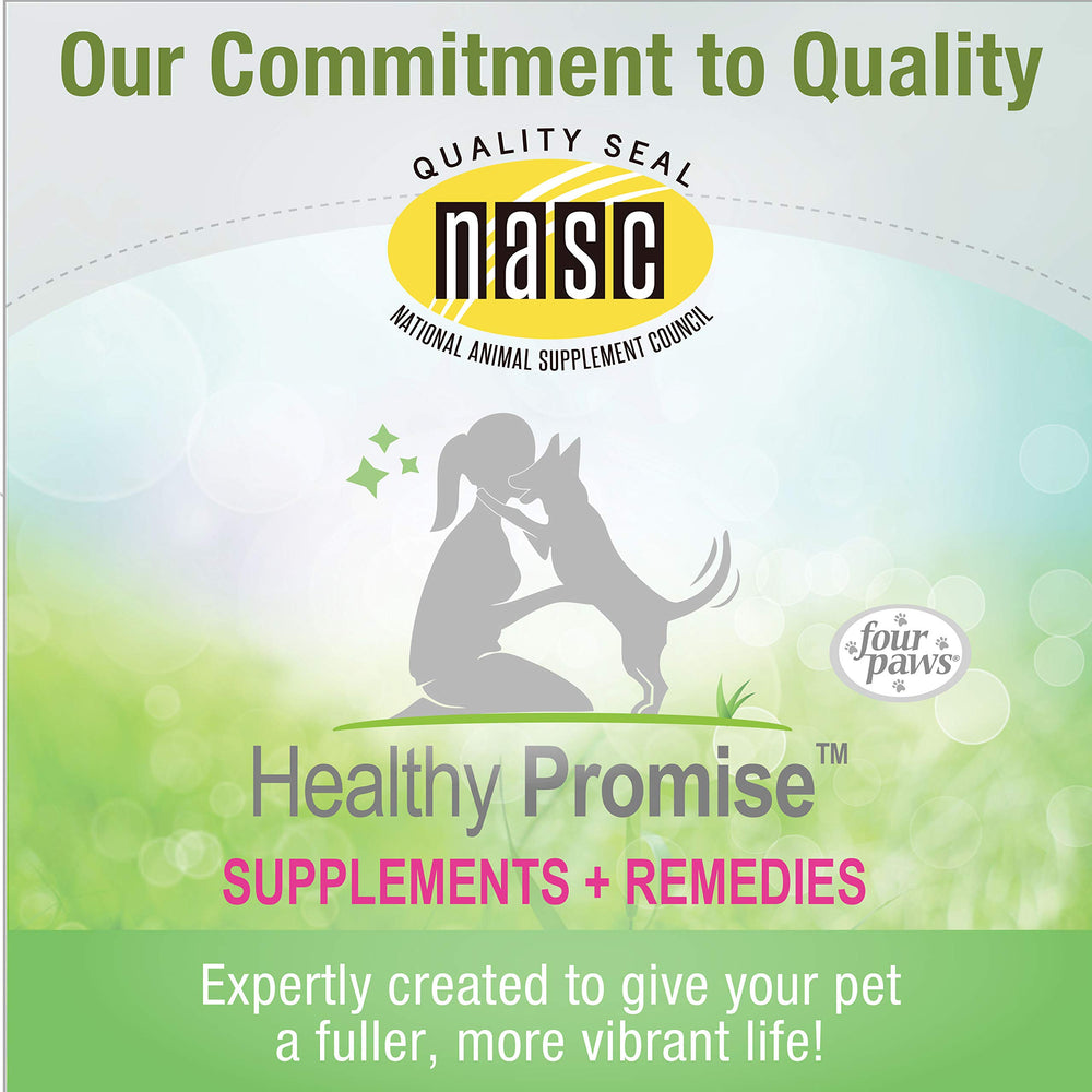Four Paws Healthy Promise Pre & Probiotics package shown from a side angle.