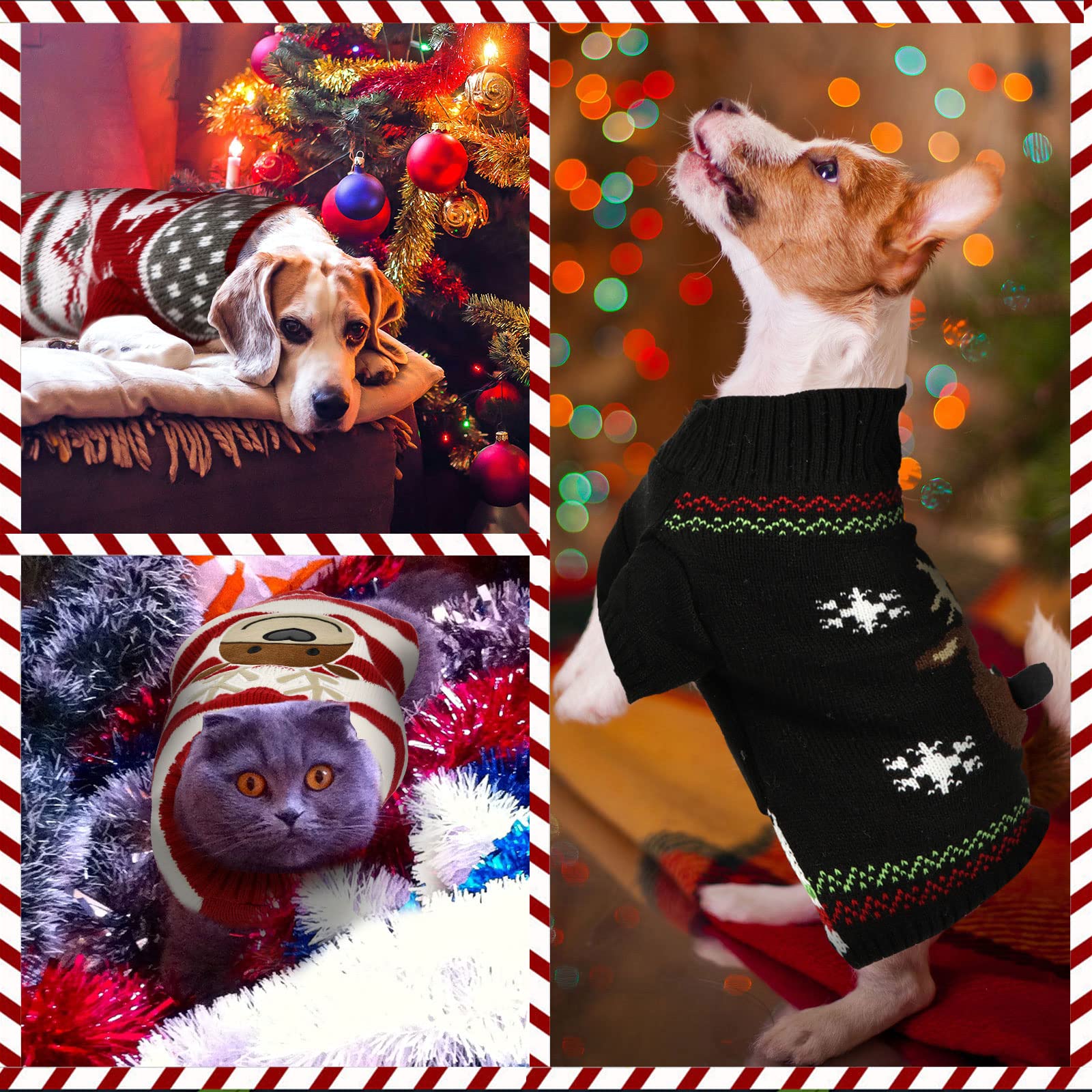 Frienda Christmas dog sweater patterns shown in a detail view.