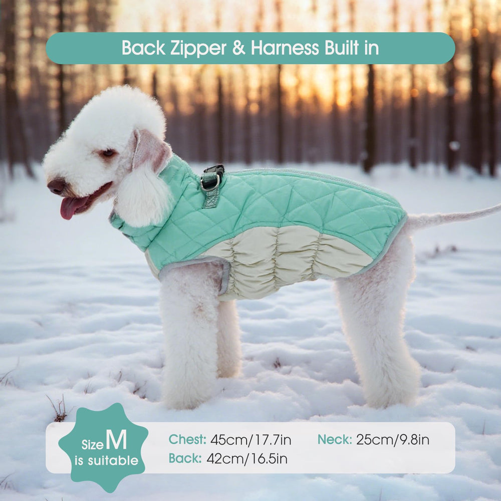 FUAMEY dog coat plush turtleneck collar shown around the neck area.