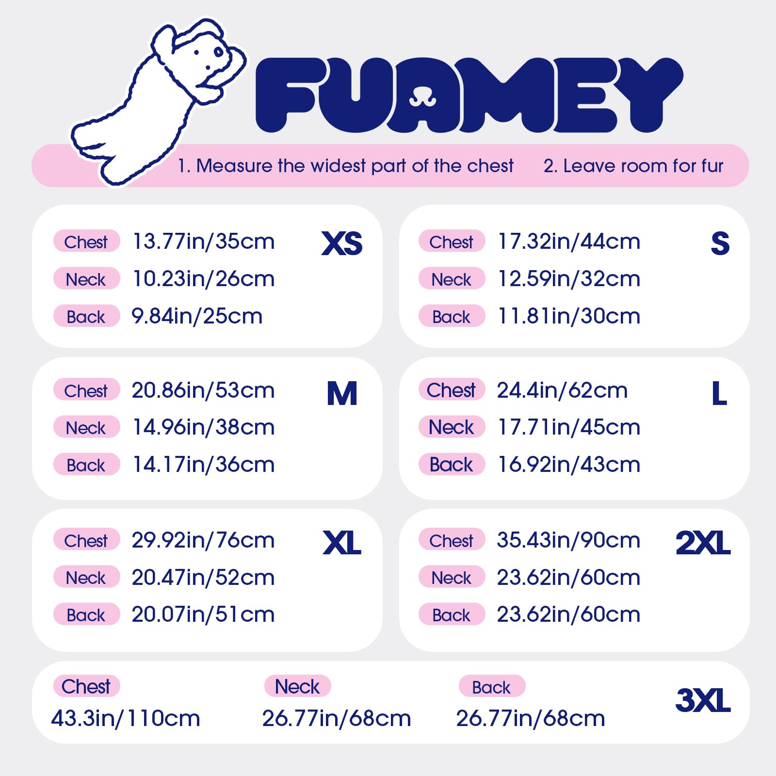 FUAMEY dog jacket showing its back zipper.