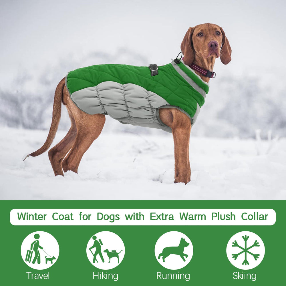 FUAMEY dog jacket close-up showing the double-layer fleece lining.
