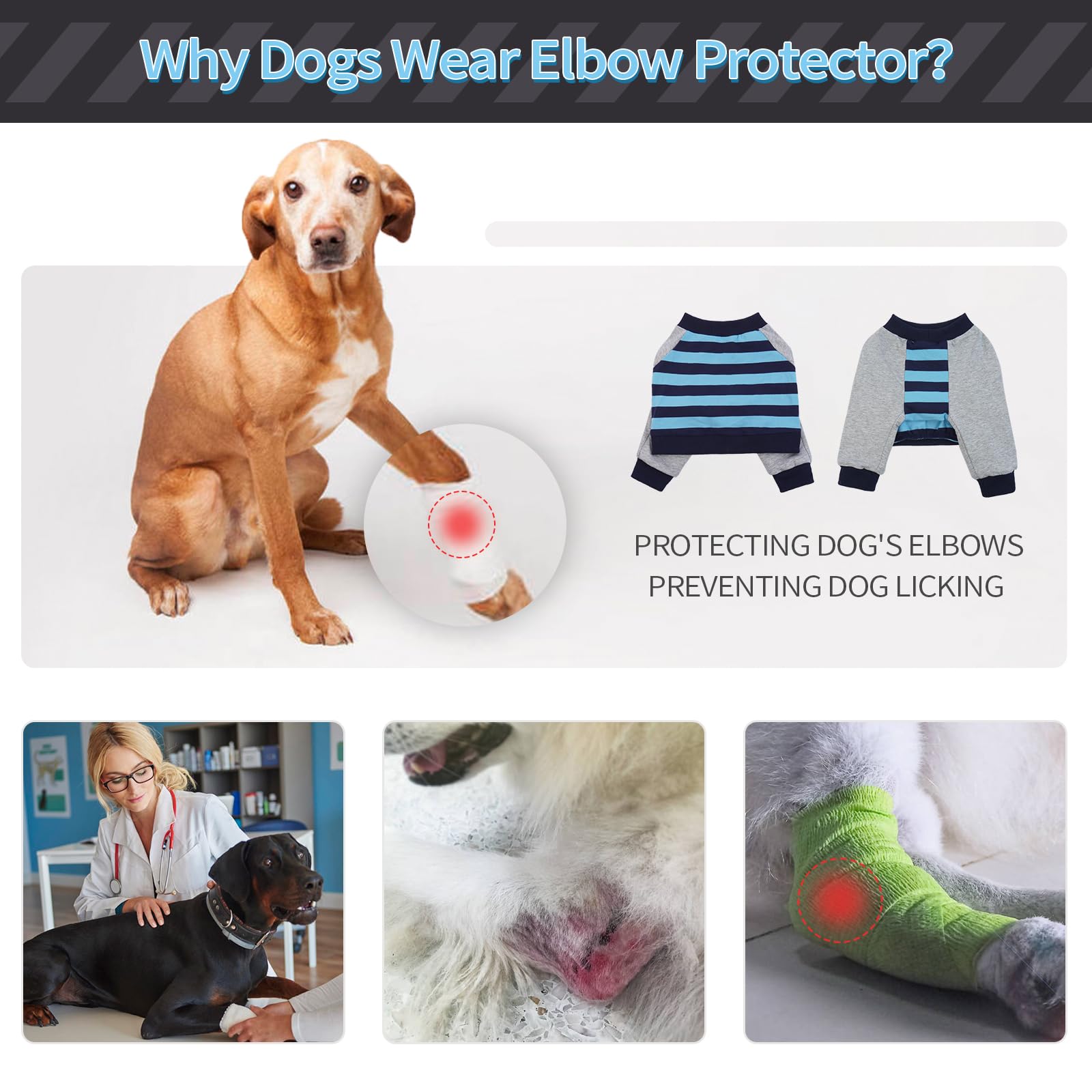 FUAMEY Dog Recovery Sleeve shown from a side angle.