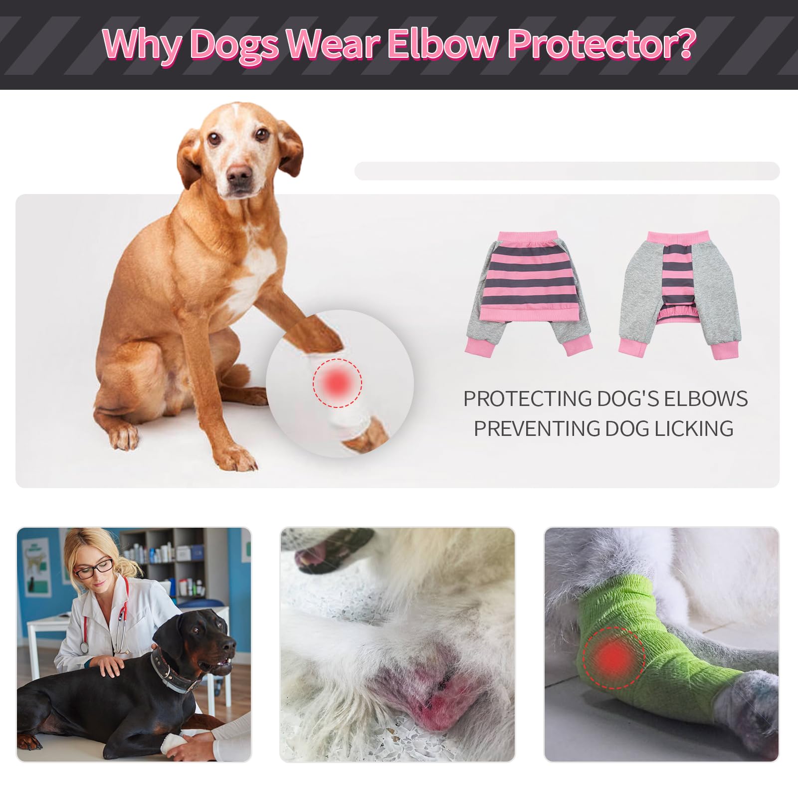 FUAMEY Dog Recovery Sleeve shown from the side to display its overall shape.