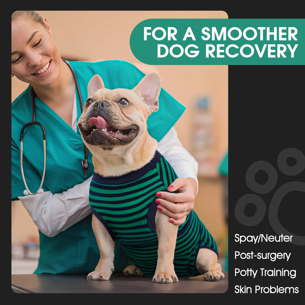 FUAMEY dog recovery suit showing rear body coverage.