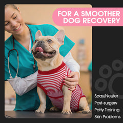 FUAMEY dog recovery suit shown from a side angle.
