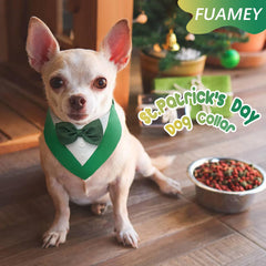 FUAMEY dog tuxedo close-up showing the bow tie detail.