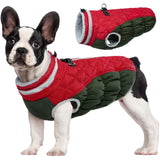 FUAMEY dog winter coat shown from the front.