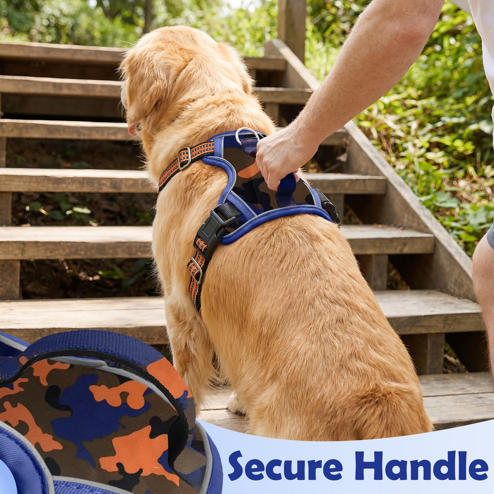 Funfox dog harness vertical ergonomic handle shown in close-up.