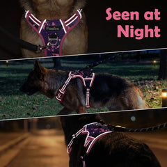 Funfox dog harness close-up of the breathable mesh lining.