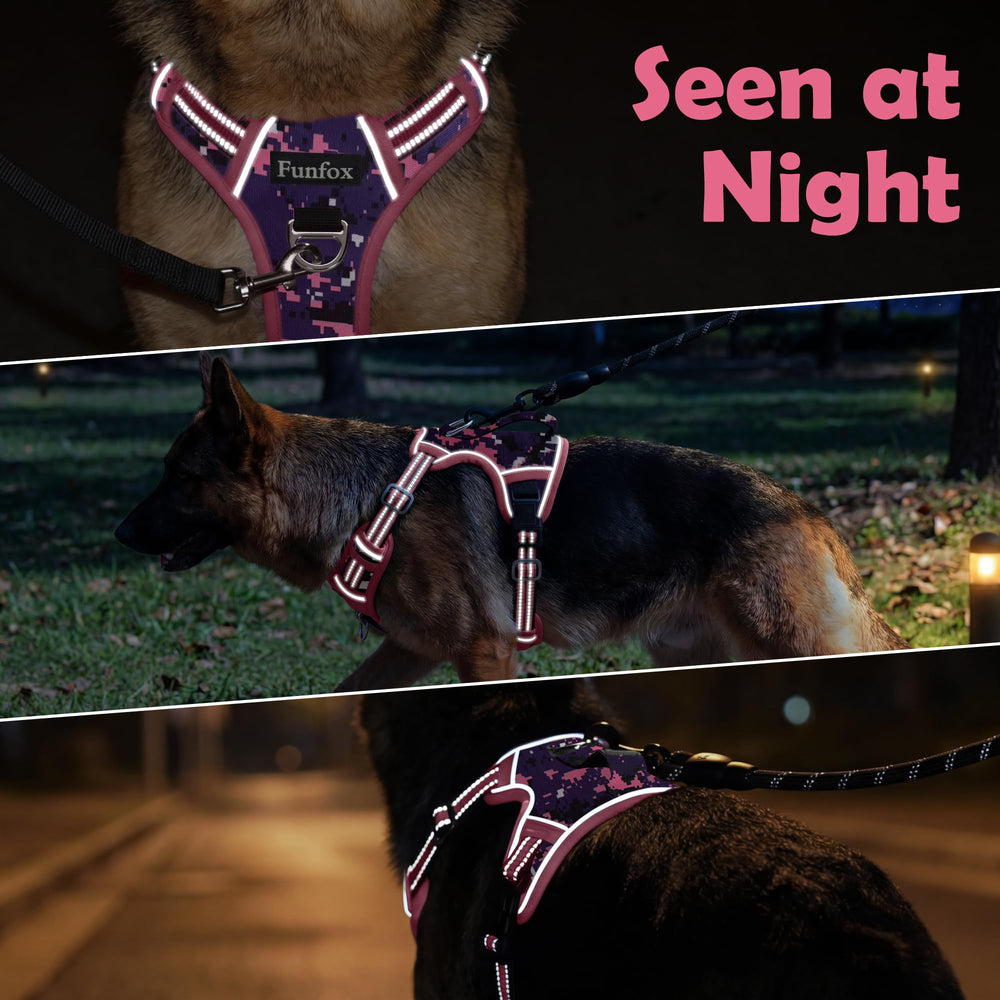 Funfox dog harness quick-release buckles shown as the closure system.