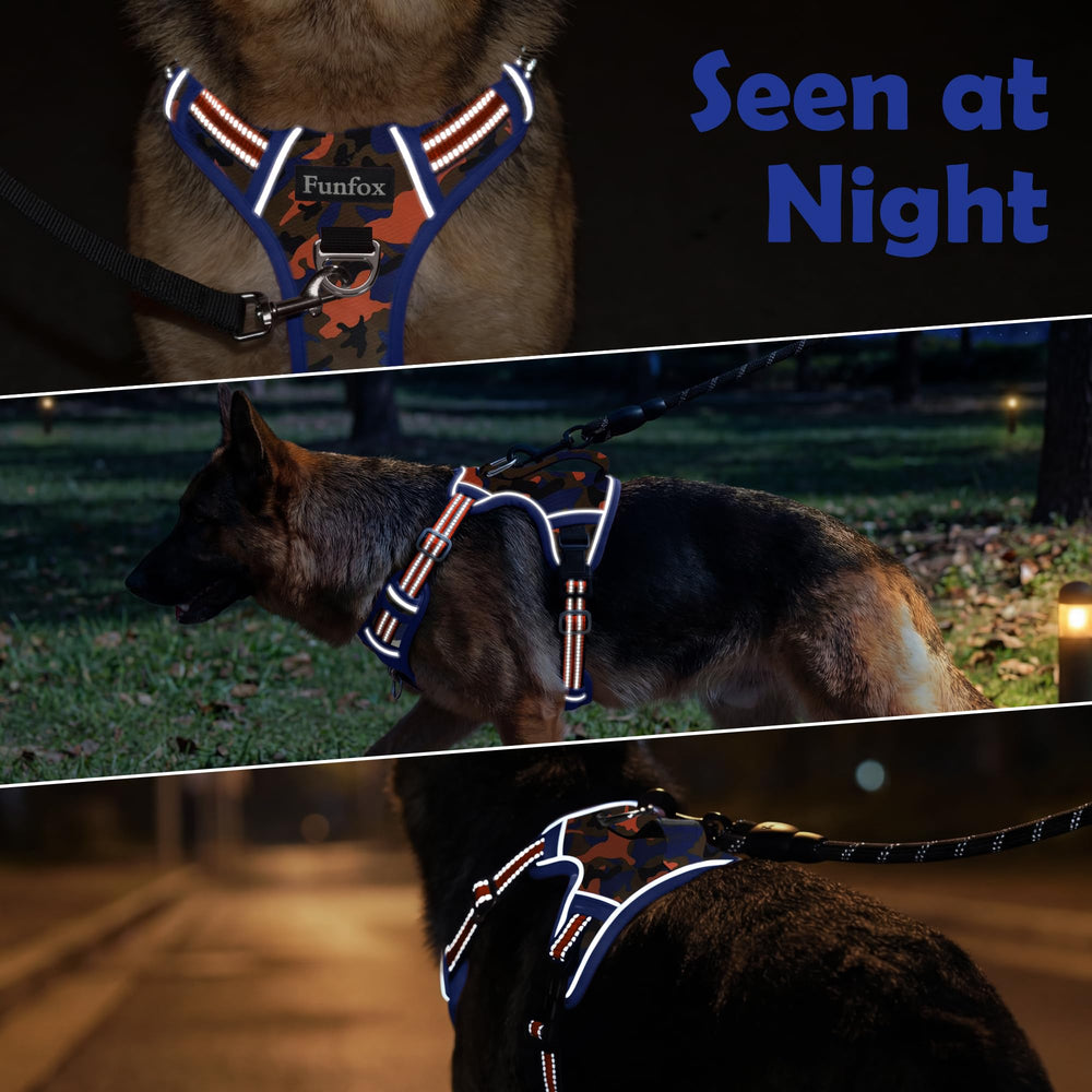 Funfox dog harness shown fitted on a dog.