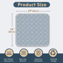 FunFurry washable pee pad close-up showing its absorbent fabric surface.