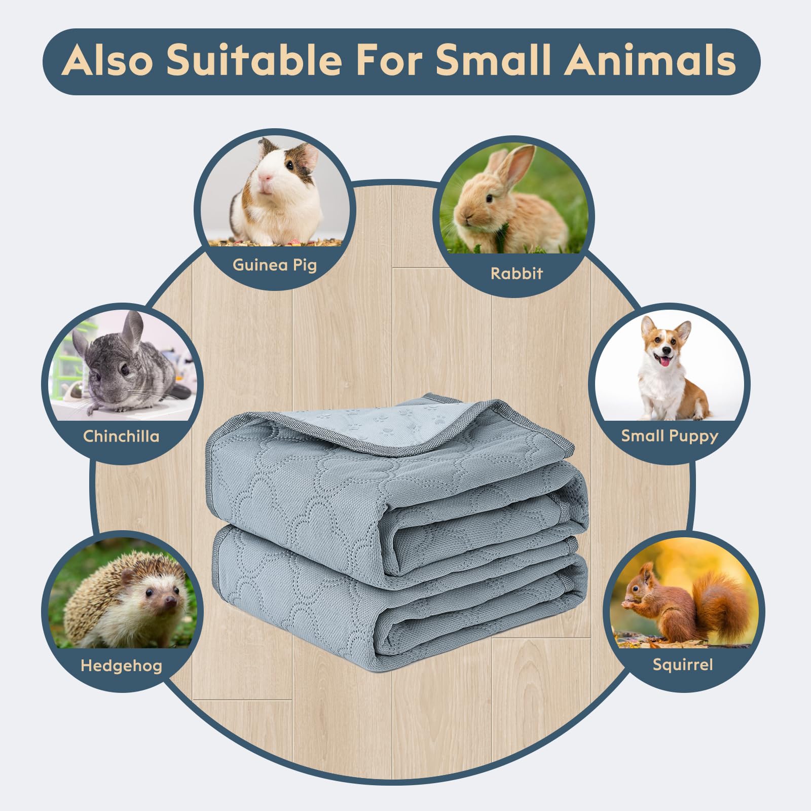 FunFurry washable pee pad shown from a side angle.