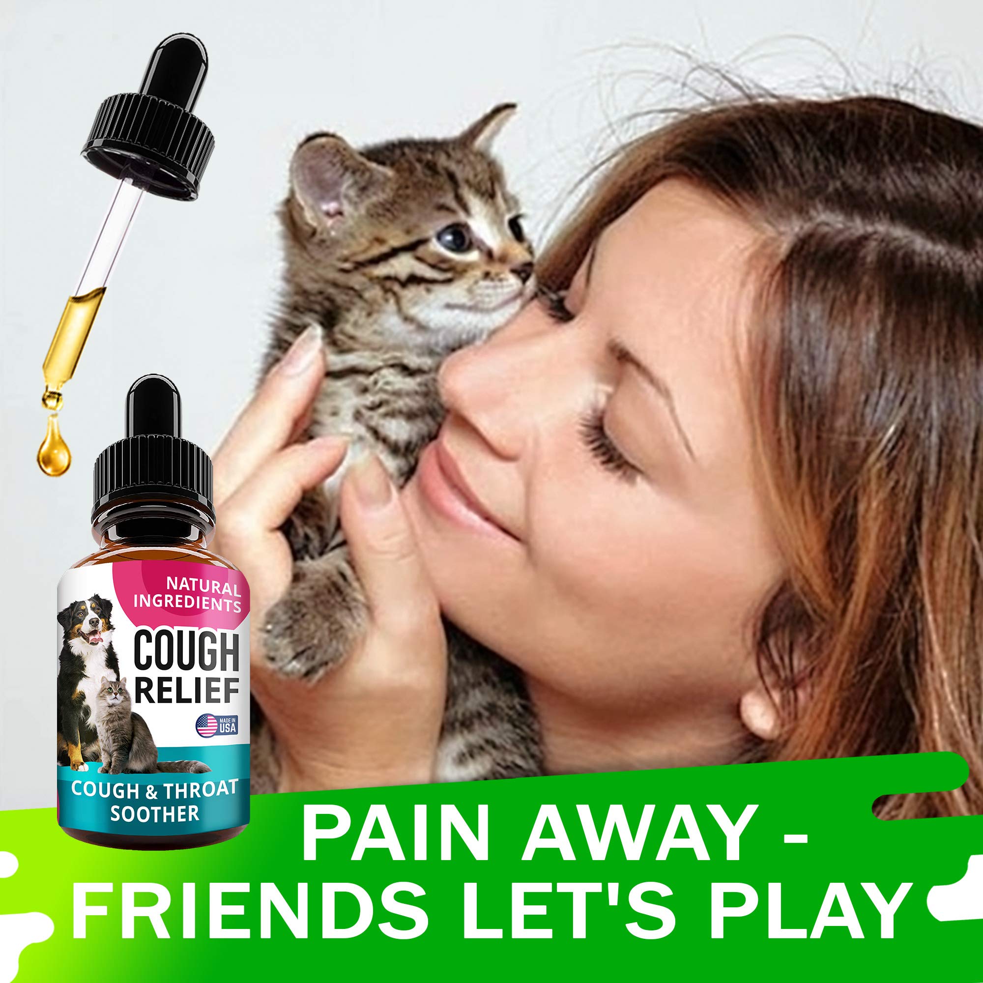 FurFinds Kennel Cough Drops bottle shown as a product size view.