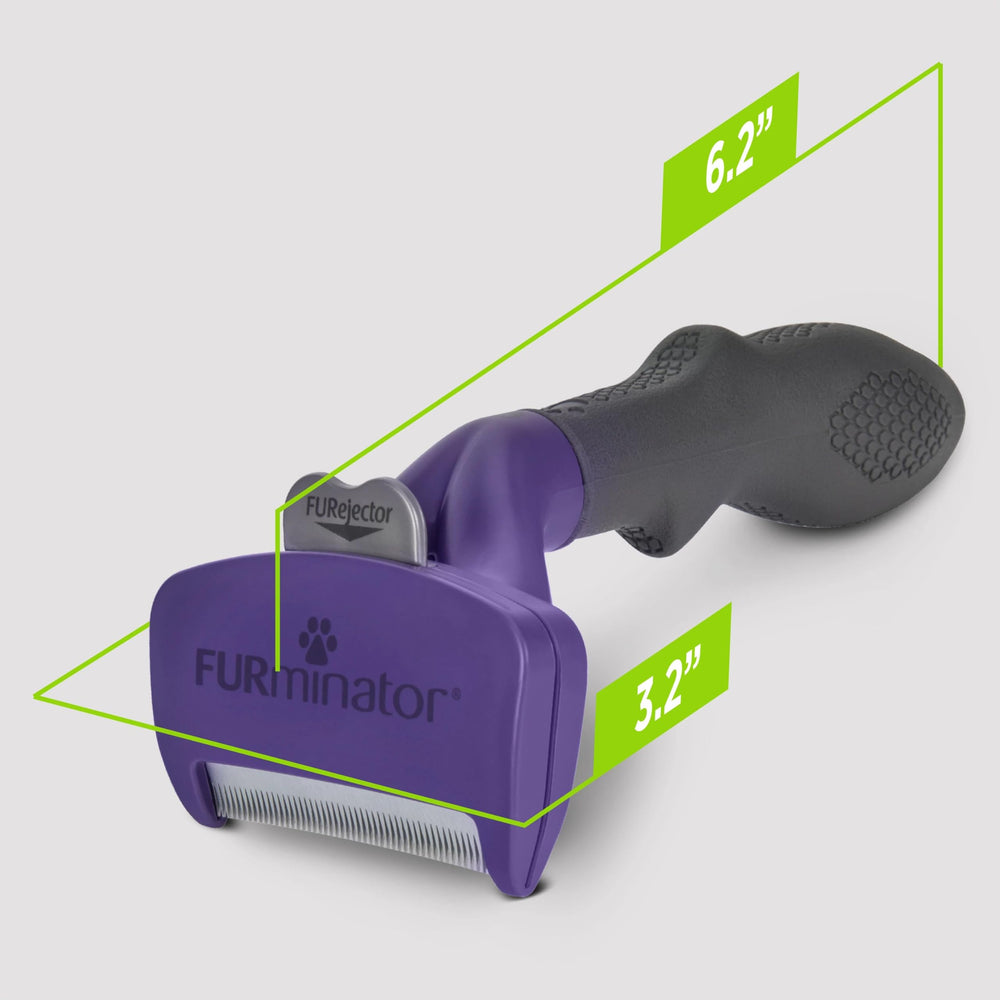 FURminator cat deShedding tool shown with its product packaging.