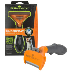 FURminator Medium Dog Undercoat deShedding Tool shown from the front.