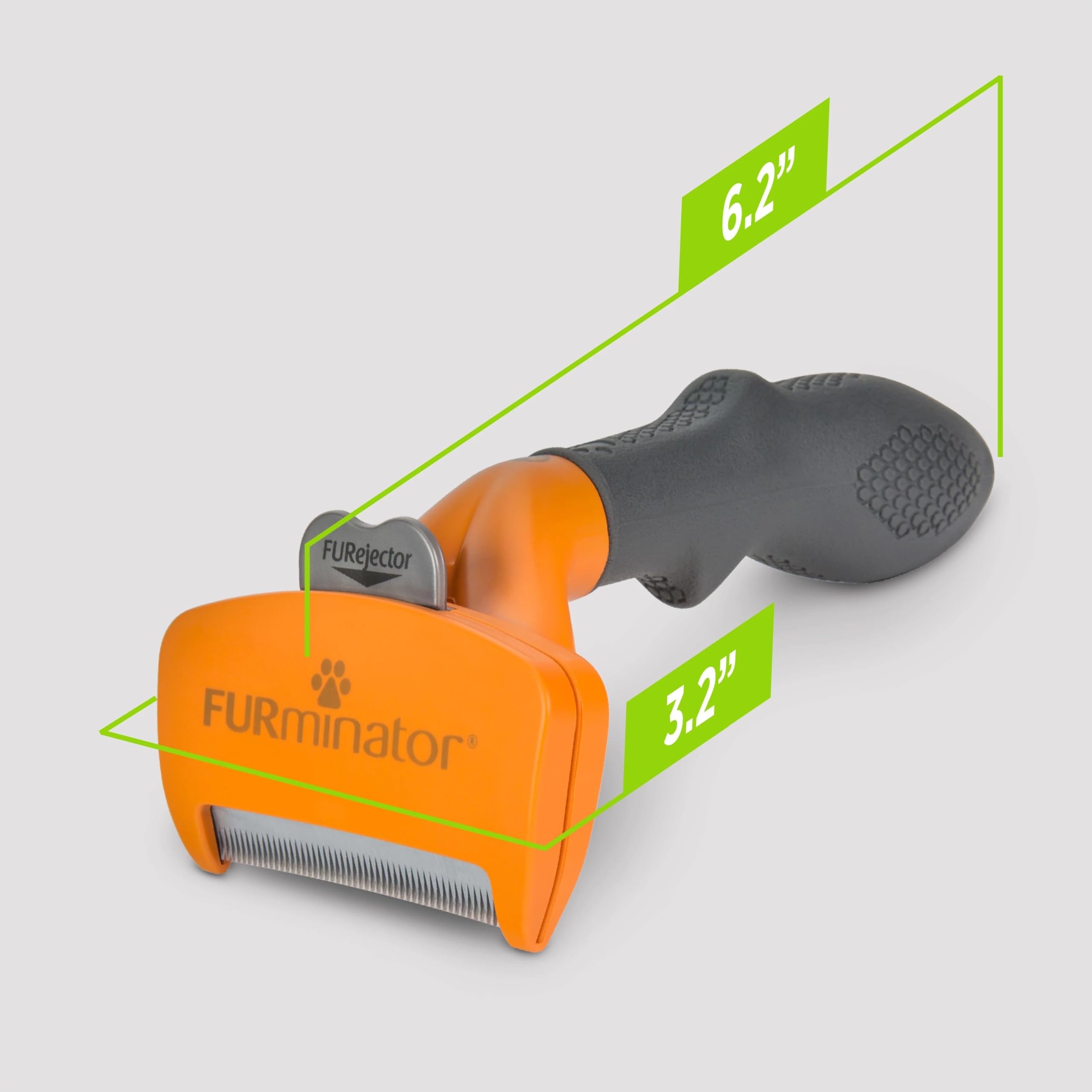 FURminator Medium Dog Undercoat deShedding Tool shown from a side angle.