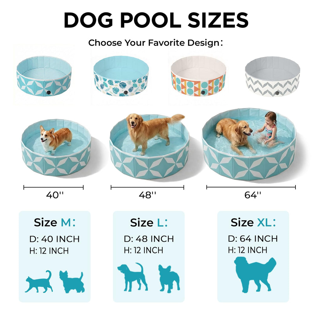 furrybaby Dog Pool folded flat for storage or transport.