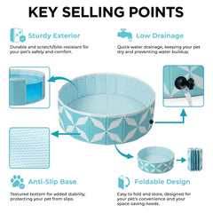 furrybaby Dog Pool close-up showing its PVC and reinforced panel construction.