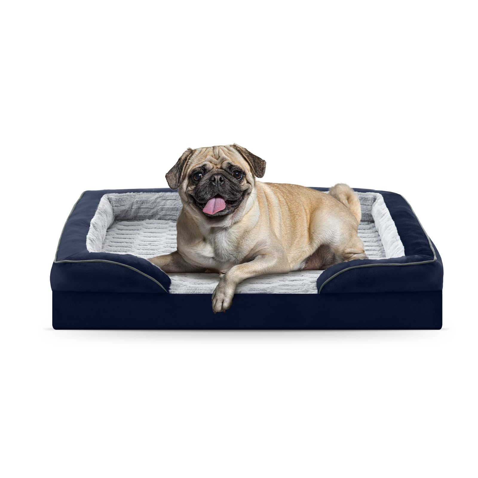 FURTIME Orthopedic Dog Bed shown from the front with its raised sides.