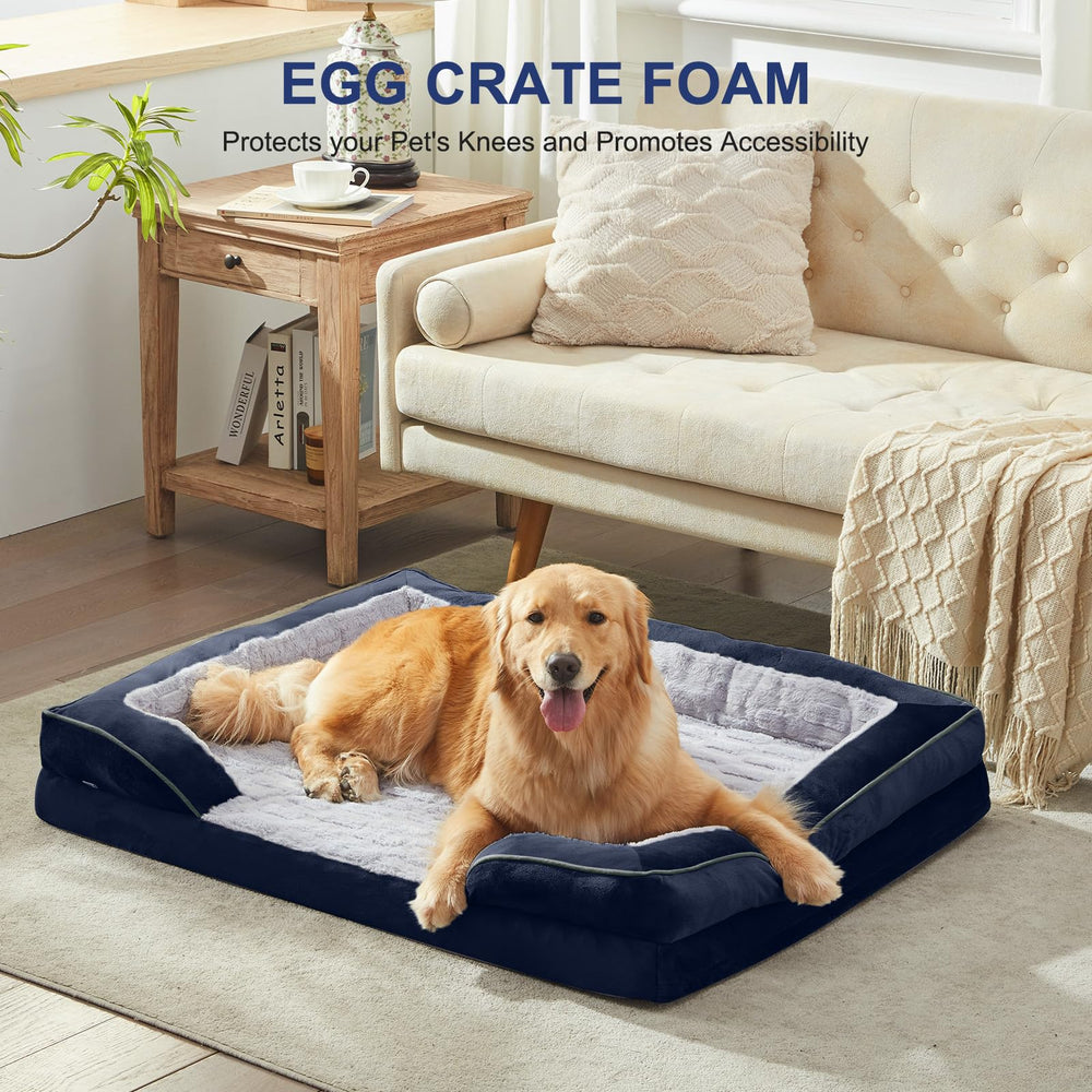 FURTIME Orthopedic Dog Bed showing the removable zippered cover.