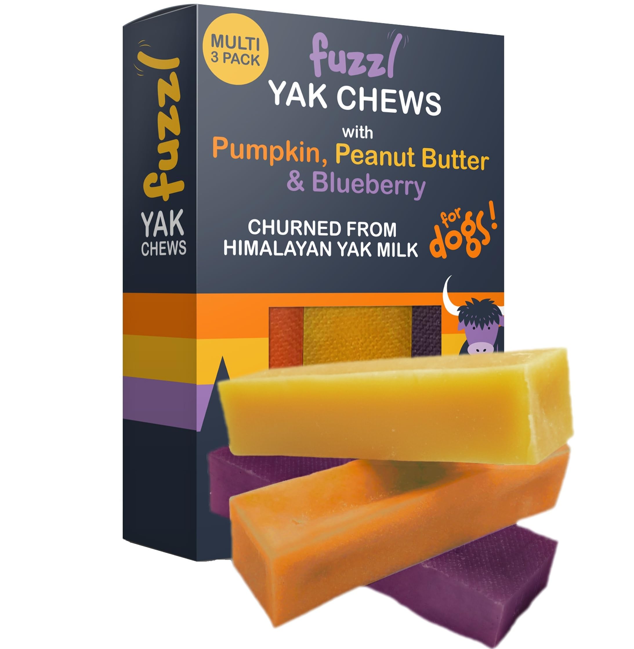 Fuzzl Yak Cheese Chews product label showing the chew details.