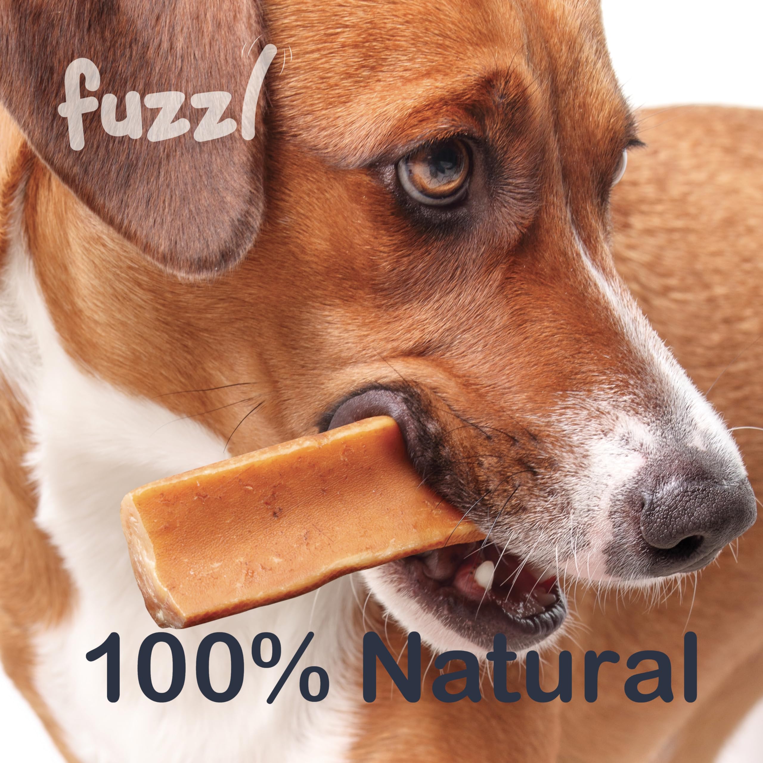 A small Fuzzl yak chew piece prepared as a crunchy puff treat.