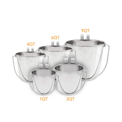 Fuzzy Puppy Pet Products pail showing the contoured carrying handle.