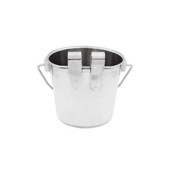 Fuzzy Puppy Pet Products pail with its dual hanging hooks in close view.