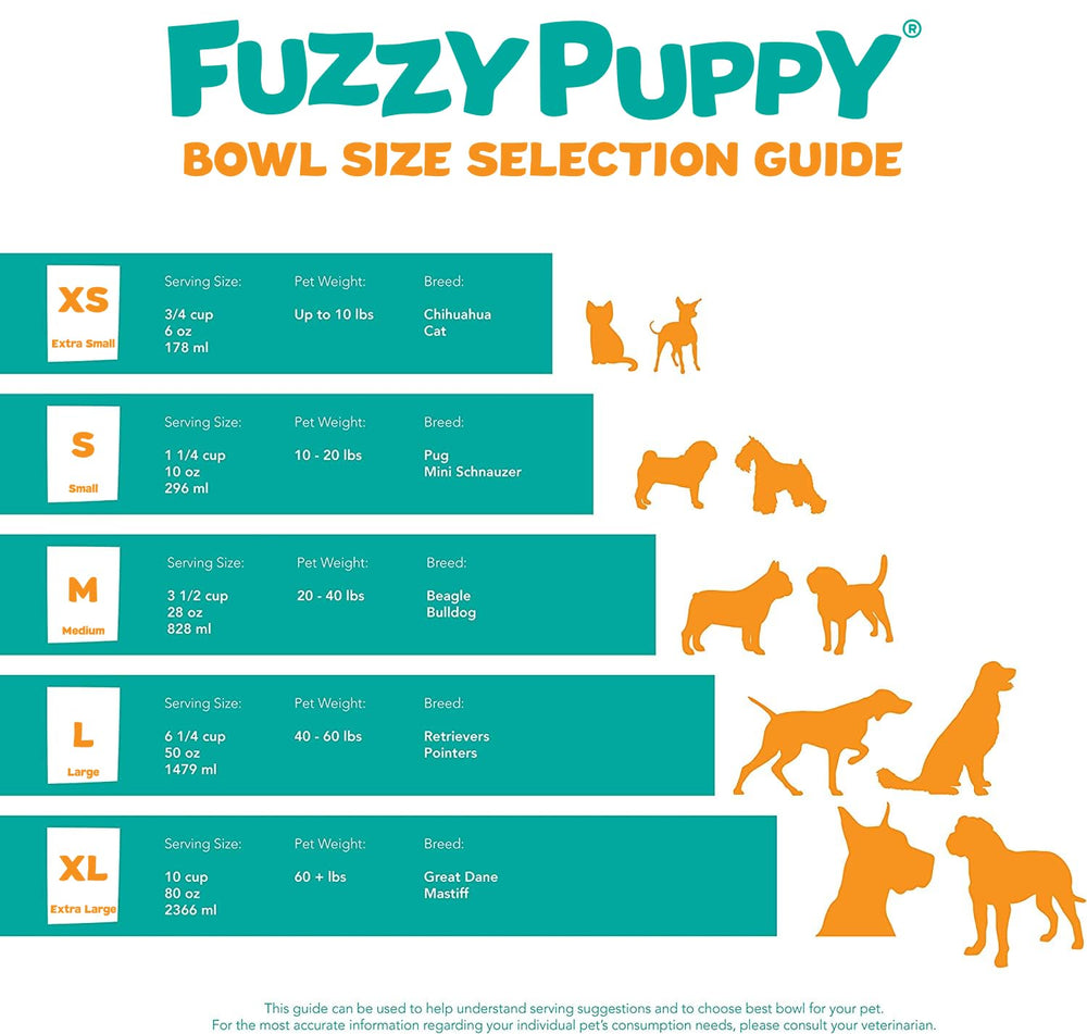 Fuzzy Puppy Pet Products flat-sided pail shown in its hanging configuration.