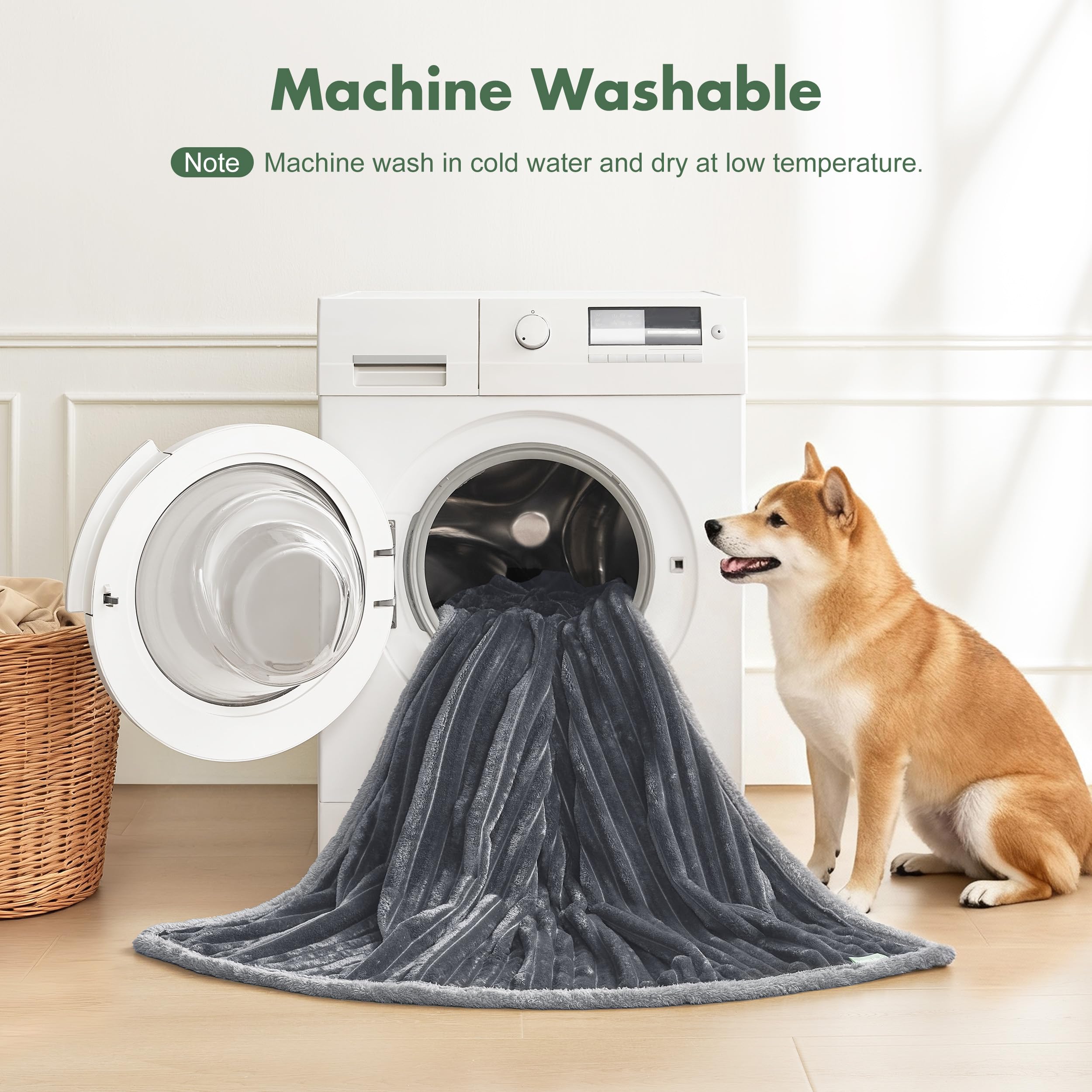 FWERDG Waterproof Dog Blanket placed on furniture for pet use.