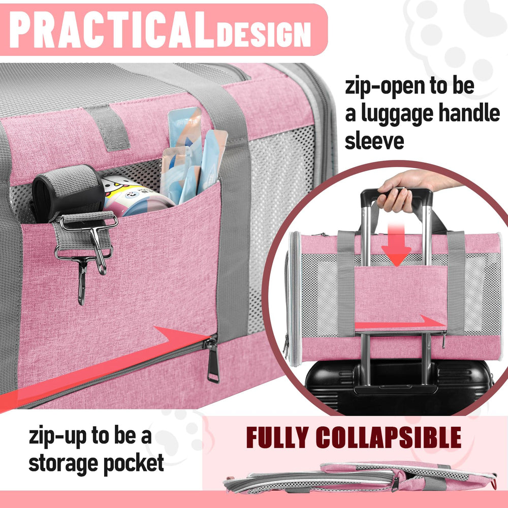 GAPZER large cat carrier folded flat for compact storage between trips.