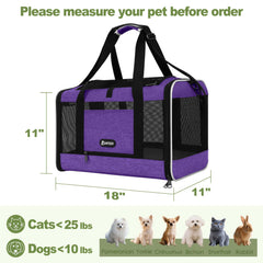 GAPZER pet carrier close-up showing its four-sided mesh ventilation.