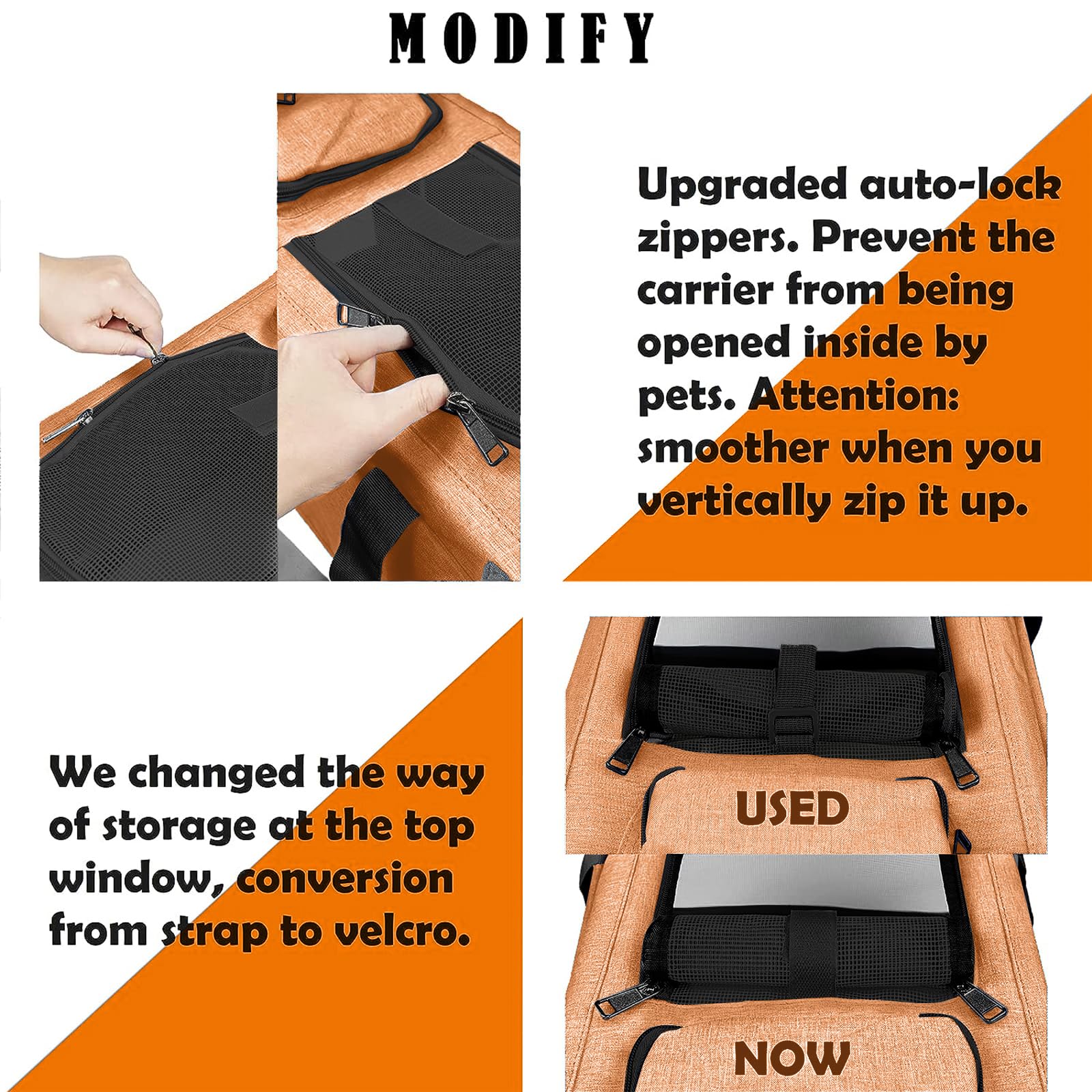 GAPZER pet carrier shoulder strap and handles shown in detail.