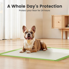 Gardner Pet Dog Pee Pads shown with a view of the five-layer absorbent construction.