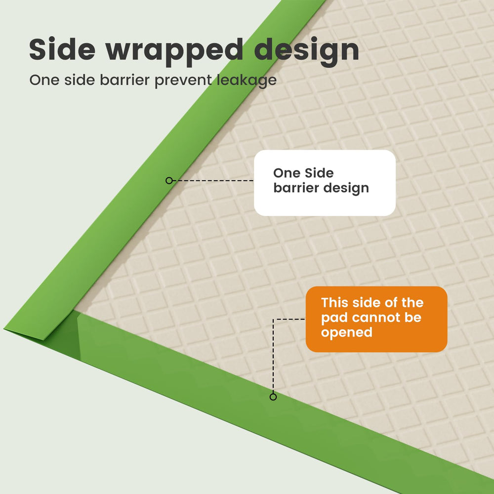 Gardner Pet Dog Pee Pads detail showing the wrapped edges and side barriers.