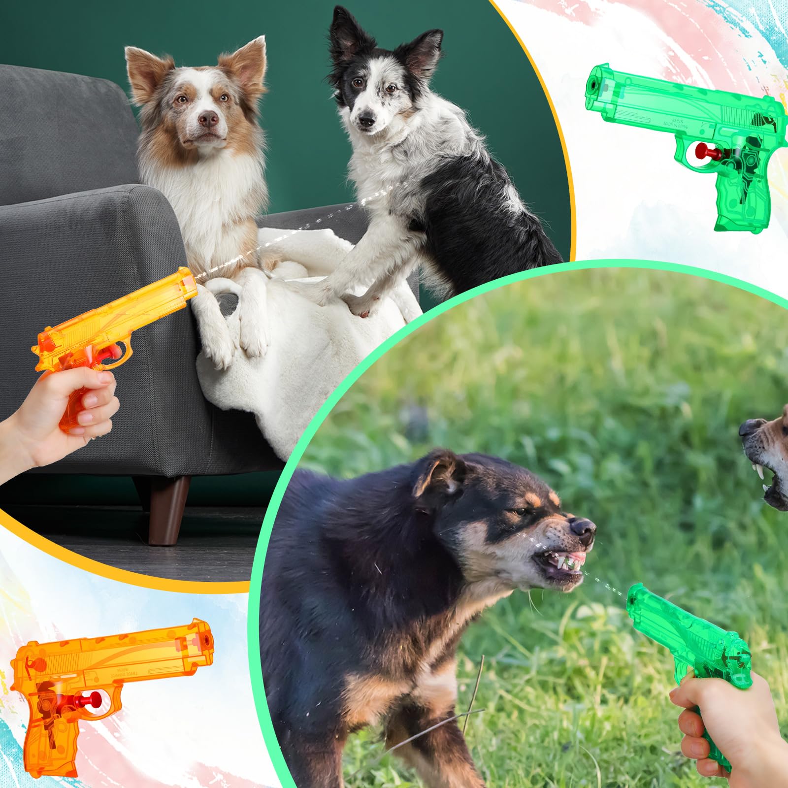 Geelin pet training sprayer shown during cat and dog training.