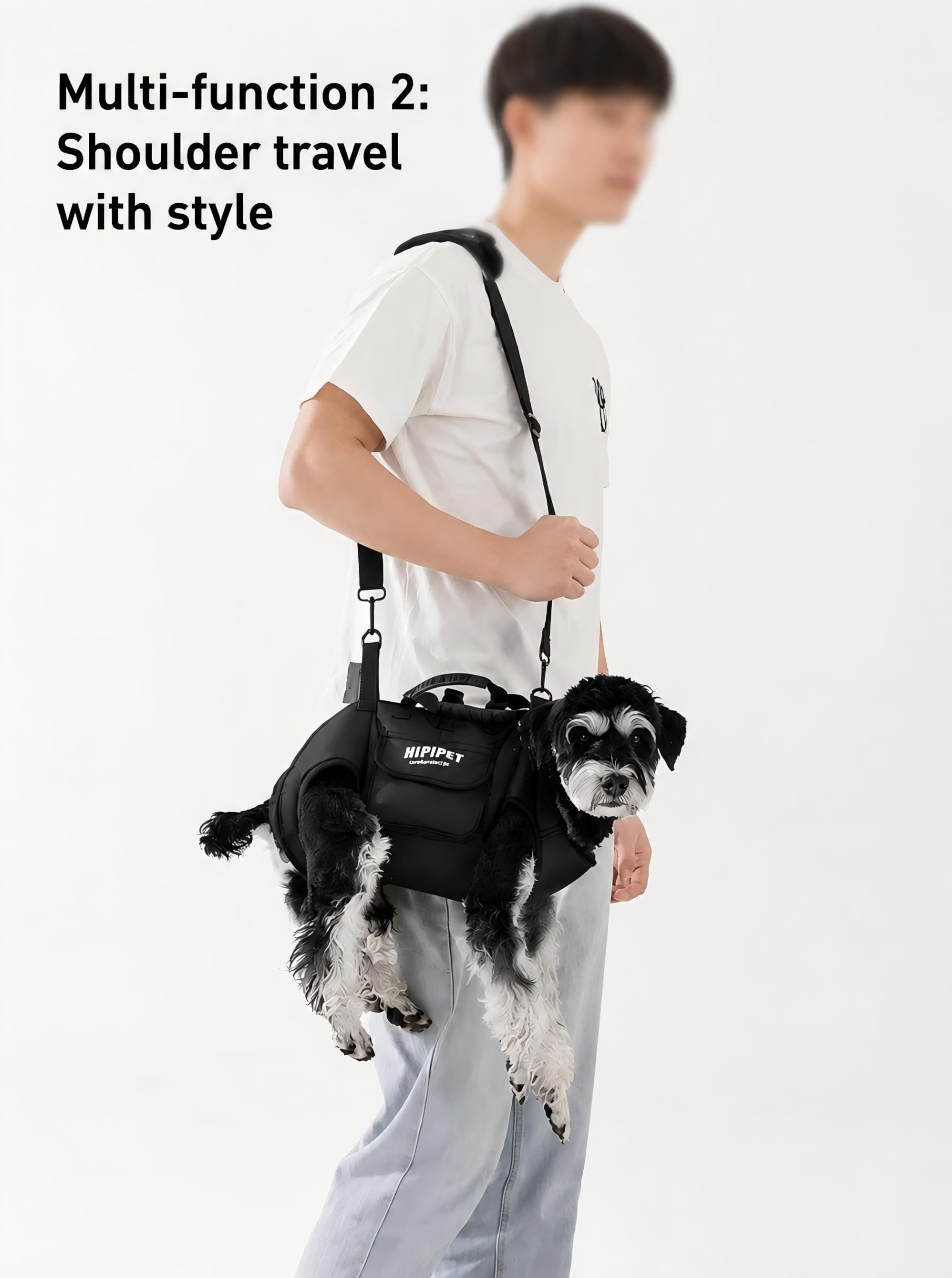 Generic Dog Lift Assist Sling helping a small pet with stair movement.