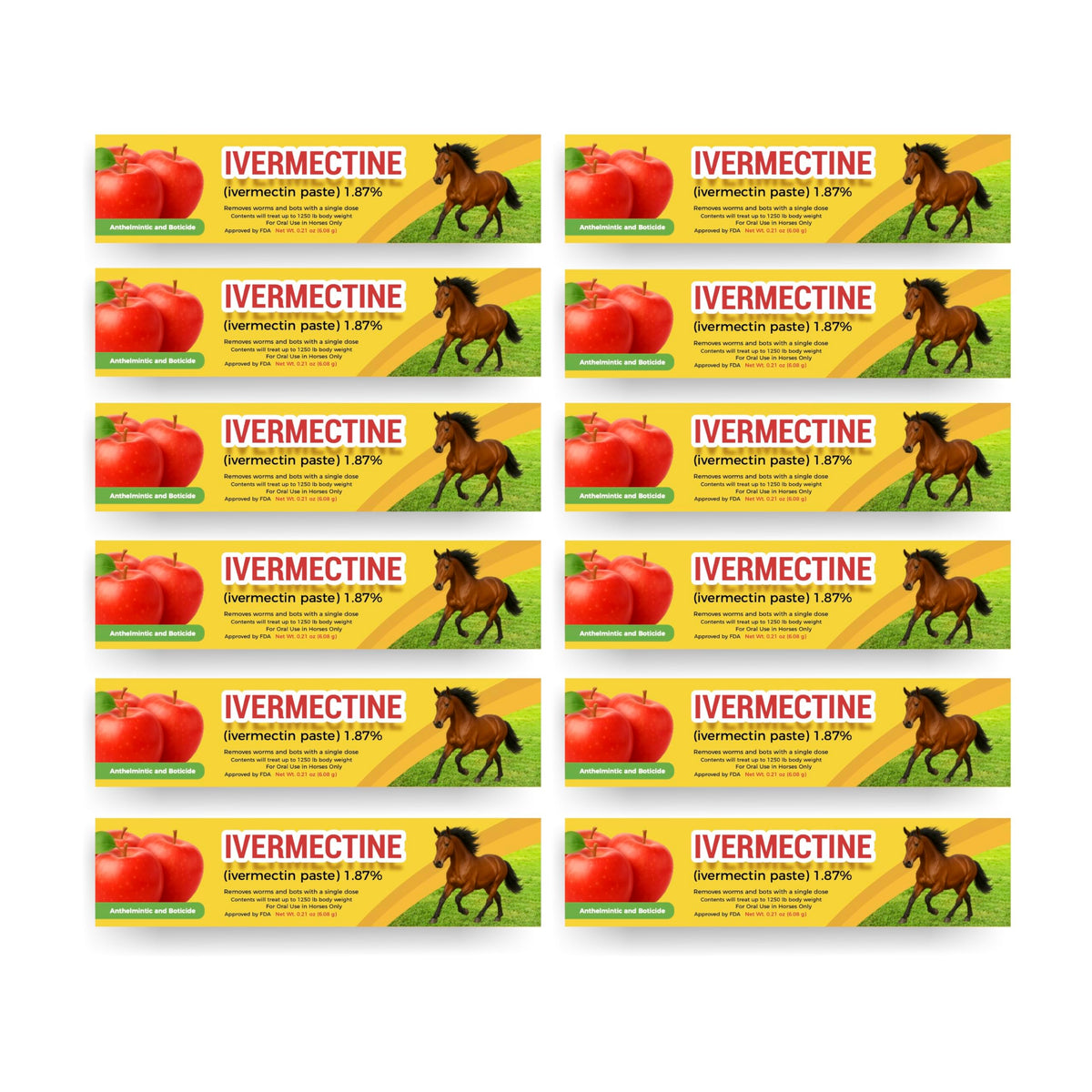 Generic Horse Paste Gel product shown from the front.