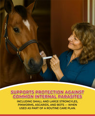 Generic Horse Paste Gel syringe showing its weight-based markings.