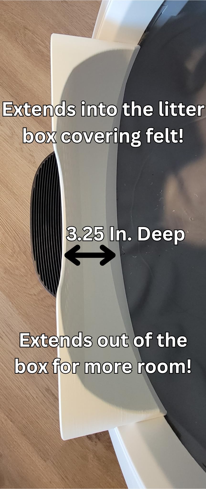 Generic Max Shield for Litter-Robot 4 shown in its white finish.